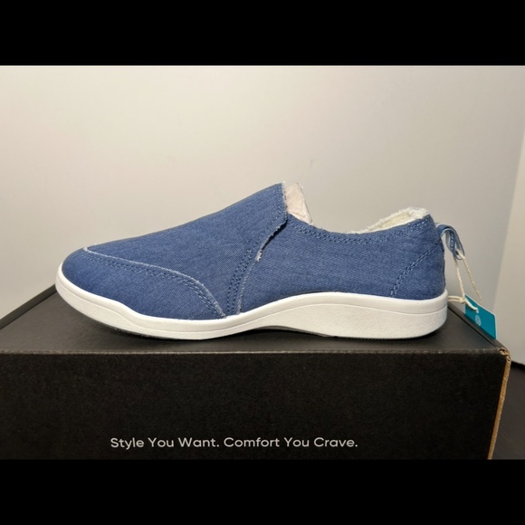 Vionic Beach Malibu Canvas Sneakers/Shoes Denim Blue Womens Size 5 Wide - Picture 7 of 16